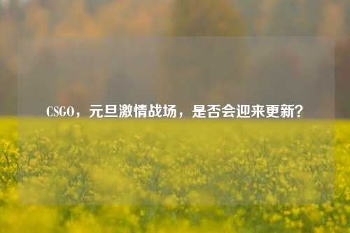 CSGO,元旦激情战场,是否会迎来更新?