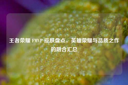 王者荣耀 FMVP 皮肤盘点,英雄荣耀与品质之作的融合汇总