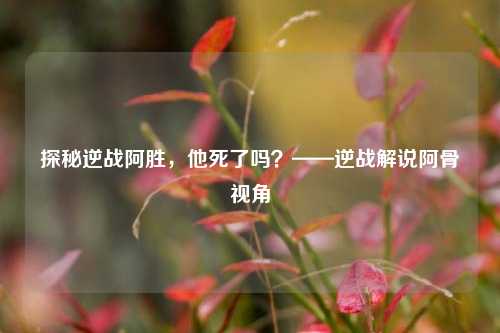 探秘逆战阿胜,他死了吗?——逆战解说阿骨视角