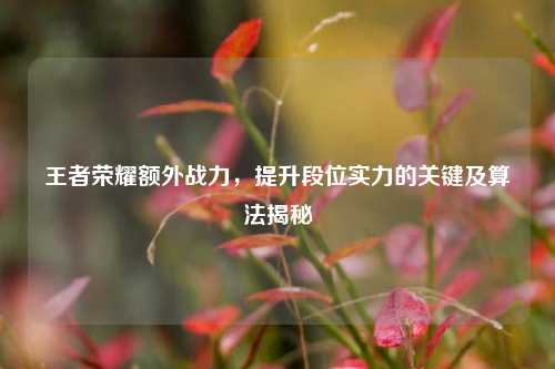 王者荣耀额外战力,提升段位实力的关键及算法揭秘