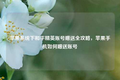 苹果系统下和平精英账号赠送全攻略,苹果手机如何赠送账号
