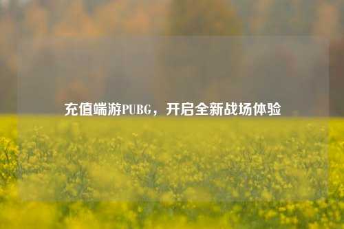 充值端游PUBG，开启全新战场体验