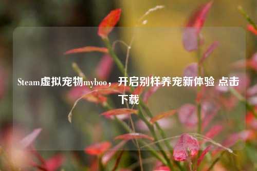 Steam虚拟宠物myboo,开启别样养宠新体验 点击下载