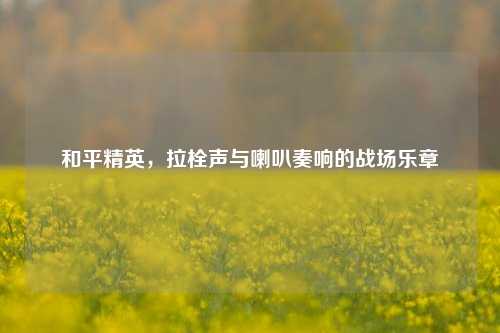 和平精英，拉栓声与喇叭奏响的战场乐章