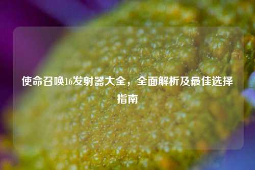使命召唤16发射器大全,全面解析及最佳选择指南