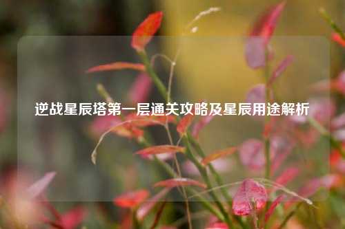 逆战星辰塔第一层通关攻略及星辰用途解析