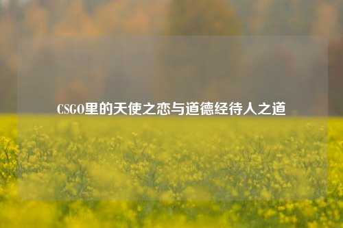 CSGO里的天使之恋与道德经待人之道