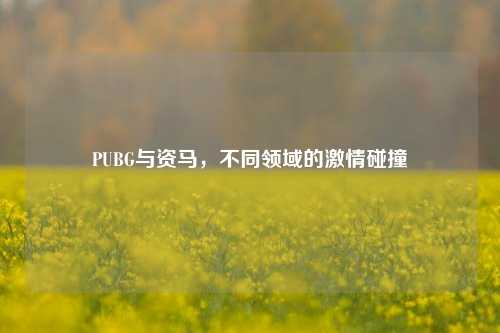 PUBG与资马，不同领域的激情碰撞