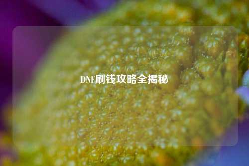 DNF刷钱攻略全揭秘