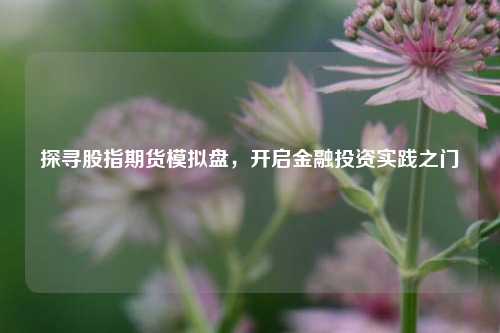 探寻股指期货模拟盘，开启金融投资实践之门