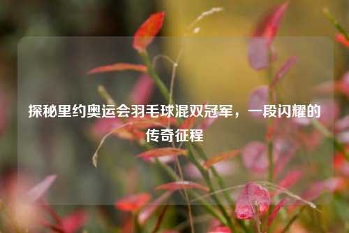 探秘里约奥运会羽毛球混双冠军,一段闪耀的传奇征程