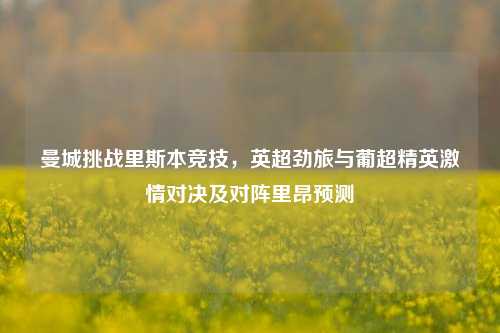 曼城挑战里斯本竞技,英超劲旅与葡超精英激情对决及对阵里昂预测