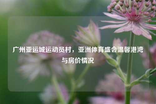 广州亚运城运动员村,亚洲体育盛会温馨港湾与房价情况