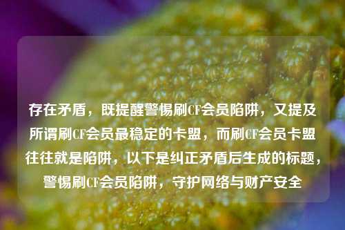 存在矛盾,既提醒警惕刷CF会员陷阱,又提及所谓刷CF会员最稳定的卡盟,而刷CF会员卡盟往往就是陷阱,以下是纠正矛盾后生成的标题,警惕刷CF会员陷阱,守护网络与财产安全