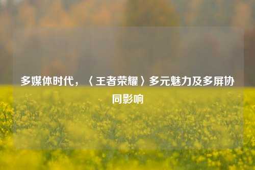 多媒体时代,〈王者荣耀〉多元魅力及多屏协同影响