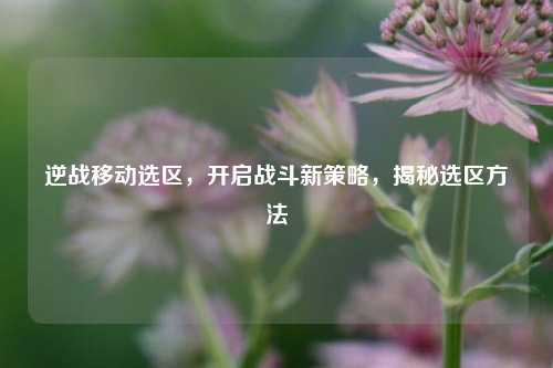 逆战移动选区,开启战斗新策略,揭秘选区方法