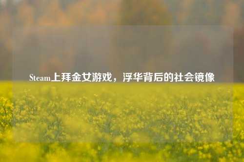 Steam上拜金女游戏，浮华背后的社会镜像