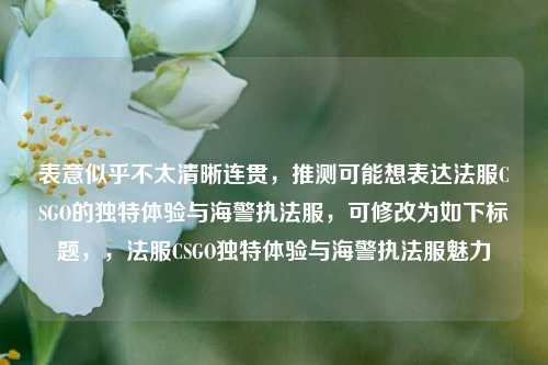 表意似乎不太清晰连贯,推测可能想表达法服CSGO的独特体验与海警执法服,可修改为如下标题,,法服CSGO独特体验与海警执法服魅力