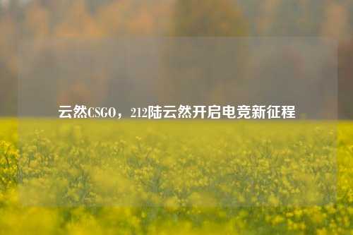 云然CSGO，212陆云然开启电竞新征程