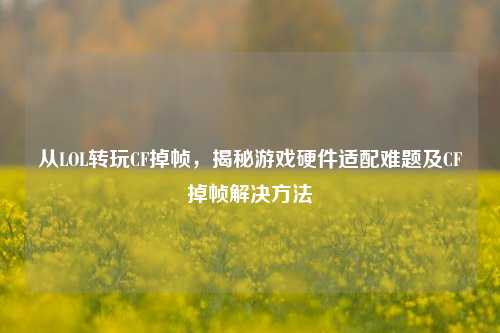 从LOL转玩CF掉帧,揭秘游戏硬件适配难题及CF掉帧解决方法