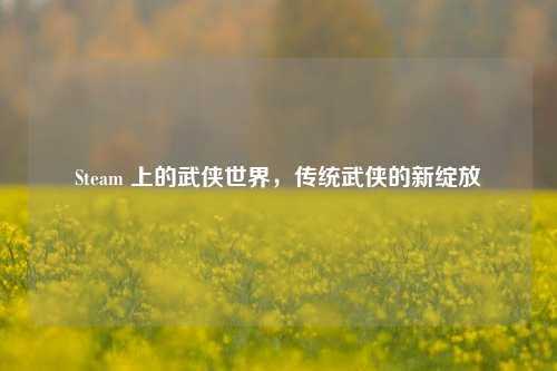 Steam 上的武侠世界,传统武侠的新绽放
