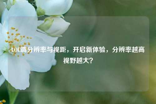 LOL调分辨率与视距,开启新体验,分辨率越高视野越大?