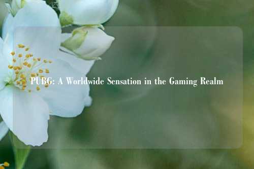 PUBG: A Worldwide Sensation in the Gaming Realm
