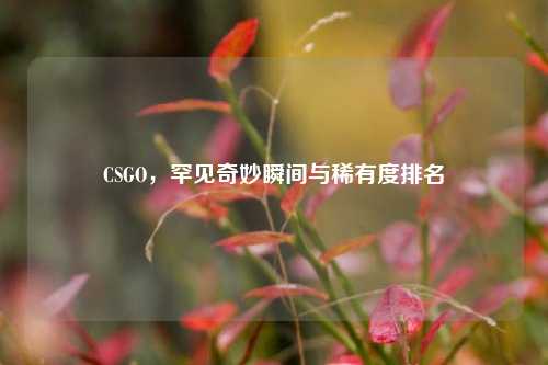 CSGO,罕见奇妙瞬间与稀有度排名