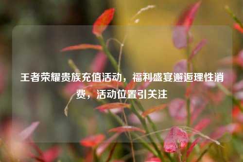 王者荣耀贵族充值活动,福利盛宴邂逅理性消费,活动位置引关注