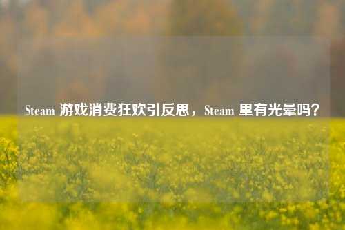 Steam 游戏消费狂欢引反思,Steam 里有光晕吗?