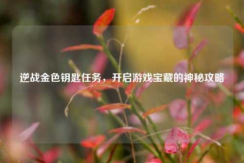 逆战金色钥匙任务,开启游戏宝藏的神秘攻略
