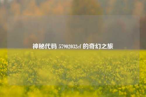 神秘代码 57902032cf 的奇幻之旅