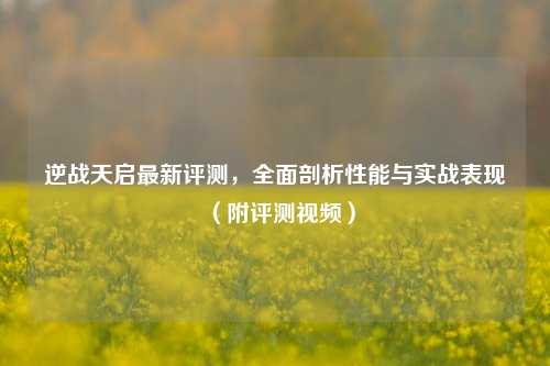逆战天启最新评测，全面剖析性能与实战表现（附评测视频）