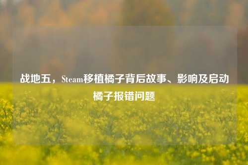 战地五，Steam移植橘子背后故事、影响及启动橘子报错问题