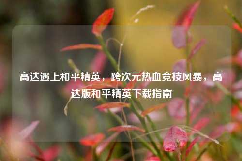 高达遇上和平精英，跨次元热血竞技风暴，高达版和平精英下载指南