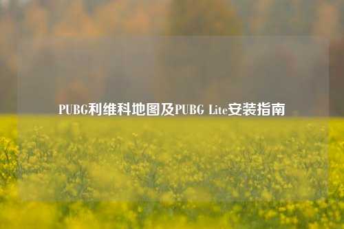 PUBG利维科地图及PUBG Lite安装指南