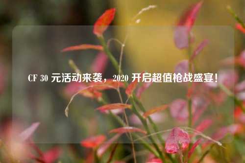 CF 30 元活动来袭,2020 开启超值枪战盛宴!