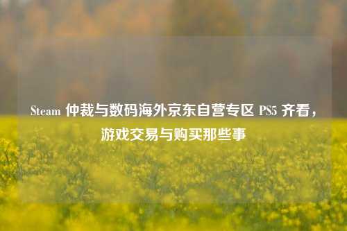 Steam 仲裁与数码海外京东自营专区 PS5 齐看,游戏交易与购买那些事