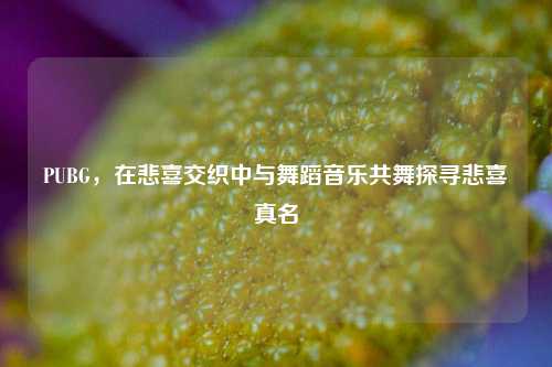 PUBG,在悲喜交织中与舞蹈音乐共舞探寻悲喜真名