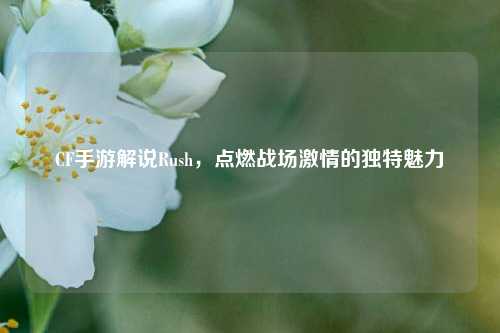 CF手游解说Rush,点燃战场激情的独特魅力