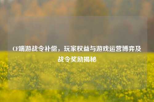 CF端游战令补偿,玩家权益与游戏运营博弈及战令奖励揭秘