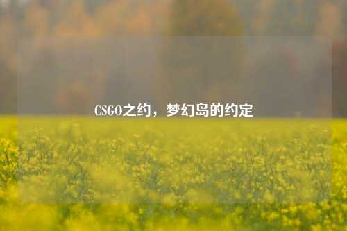 CSGO之约,梦幻岛的约定