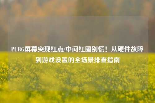 PUBG屏幕突现红点/中间红圈别慌！从硬件故障到游戏设置的全场景排查指南