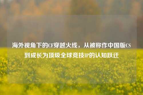 海外视角下的CF穿越火线,从被称作中国版CS到成长为顶级全球竞技IP的认知跃迁