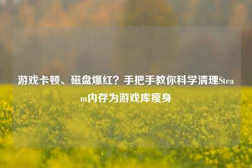游戏卡顿、磁盘爆红？手把手教你科学清理Steam内存为游戏库瘦身