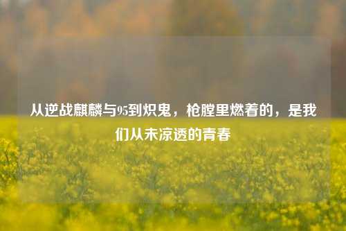 从逆战麒麟与95到炽鬼,枪膛里燃着的,是我们从未凉透的青春