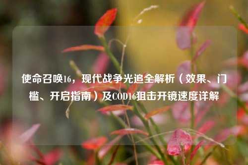 使命召唤16，现代战争光追全解析（效果、门槛、开启指南）及COD16狙击开镜速度详解