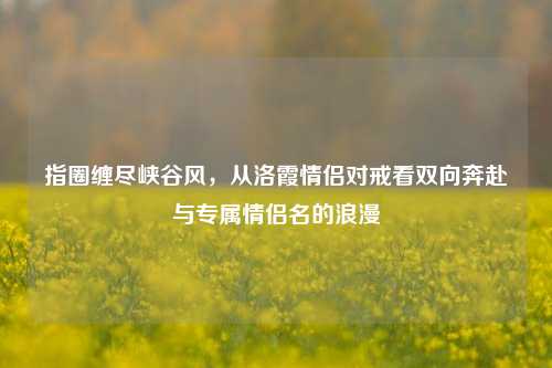 指圈缠尽峡谷风,从洛霞情侣对戒看双向奔赴与专属情侣名的浪漫