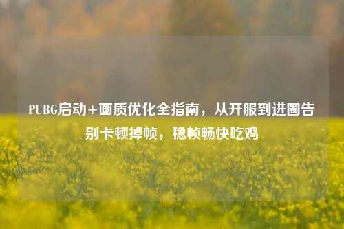 PUBG启动+画质优化全指南,从开服到进圈告别卡顿掉帧,稳帧畅快吃鸡