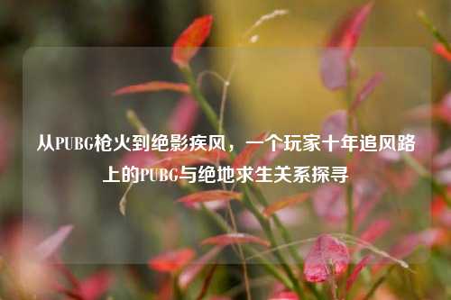 从PUBG枪火到绝影疾风,一个玩家十年追风路上的PUBG与绝地求生关系探寻